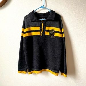 Men Black/Yellow Woolen Sweater size L Gorgeous